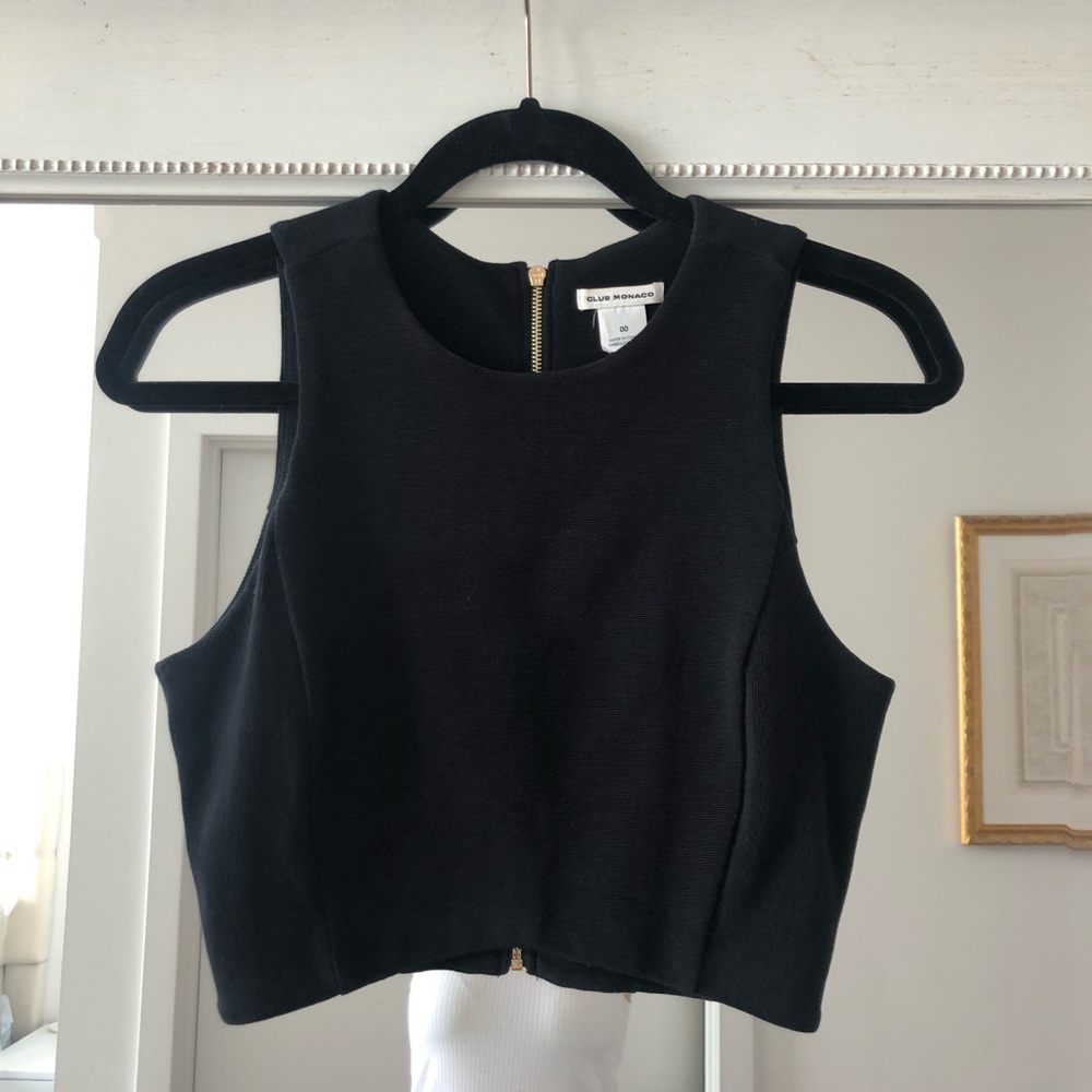 Club Monaco Crop Top in Black